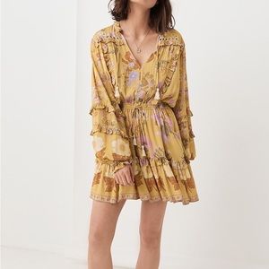 Spell Wild Bloom Long Sleeve Playdress Mustard